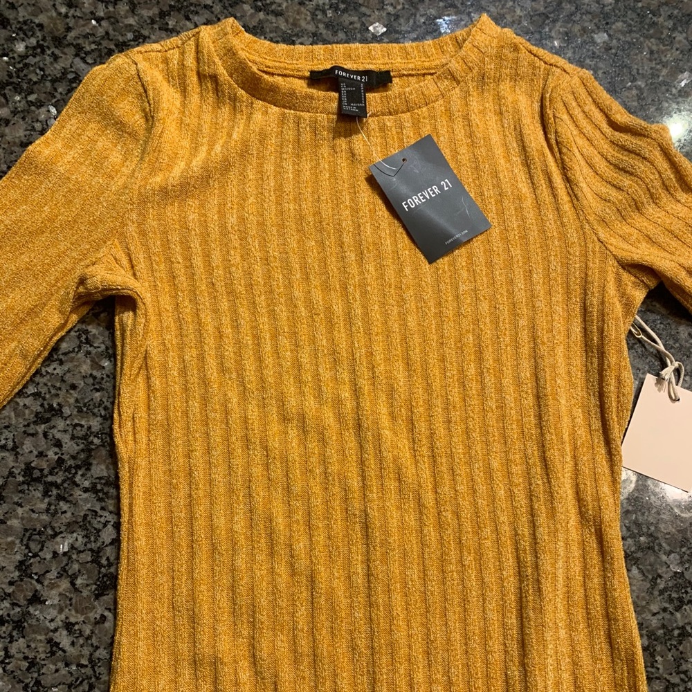 brand new gold forever21 knit dress